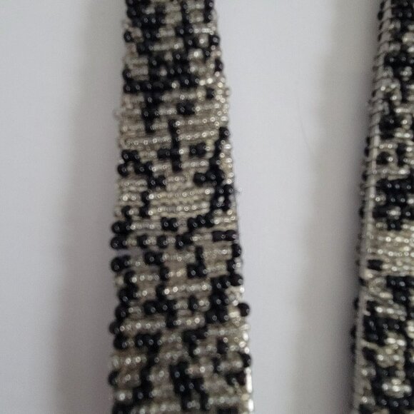 Wild Eye Designs 2 Piece Salad Server Set Black Clear Glass Beads NIB - Picture 4 of 5